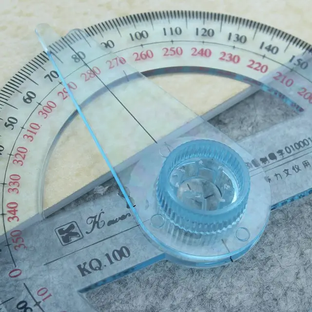 Geometria exata 360 graus material escolar matemática balanço braço  ponteiro ângulo régua goniômetro transferidor ferramentas de medição -  AliExpress