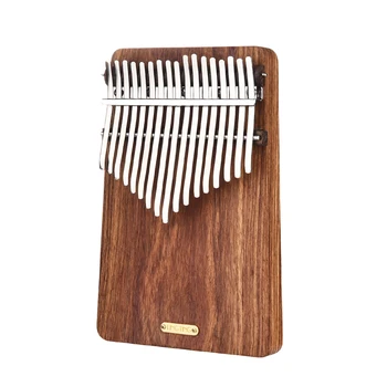 

LINGTING K17P 17-key Portable Thumb Piano Kalimba Mbira Sanza Solid Wood Material with Storage Bag Music Book Stickers