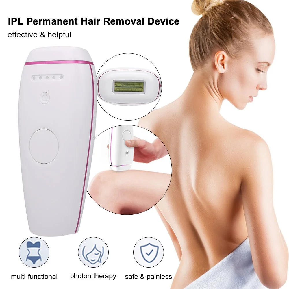 

IPL Permanent Hair Removal System for Women 5Levels & 2 Modes Facial Body Hair Remover Device Painless Use at Home