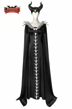 

Maleficent Mistress of Evil Costume Carnival Halloween Outfit Maleficent Cosplay Costume Horns Fancy Skull Angelina Jolie Dress
