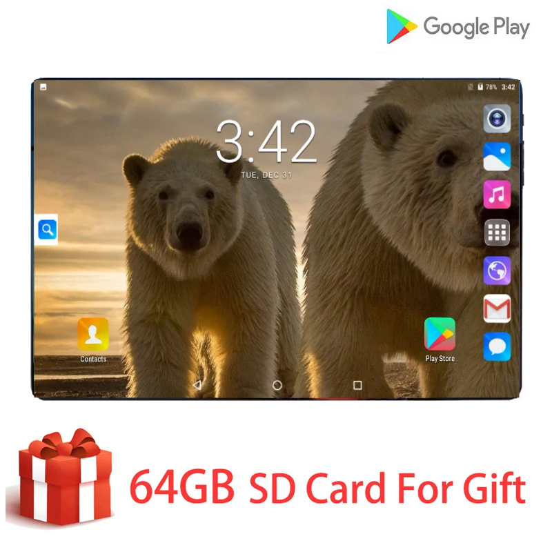 

New Original 10 inch Tablet Pc Octa Core 4G Phone Call Google Market GPS WiFi FM Bluetooth 10.1 Tablets 6G+128G Android 9.0 tab