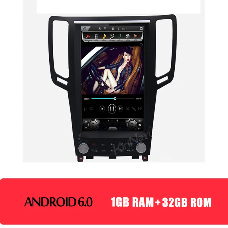 KiriNavi Tesla экран вертикальный экран 12," Android 8,1 автомобильный Радио навигатор для Infiniti FX35 FX50 QX70 QX80 DVD Автомобильный плеер - Цвет: android car radio