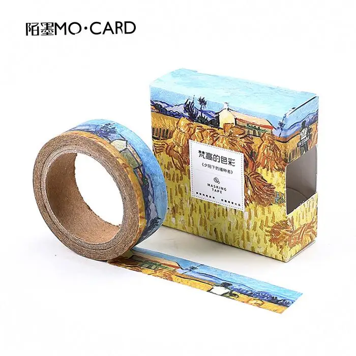Paper Tape Van Gogh's Color Classic 1.5cm Caddy Tape Album Diary Diy Decorative Label - Цвет: 3