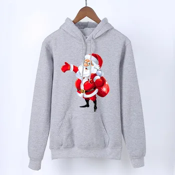 

Merry Christmas And New Year Women Hoodies 2020 Funny Spring Autumn Hoodie Santa And Rudolph Female Hooded Sweatshirt Sportswear