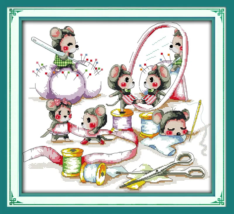 Little tailor cross stitch kit cartoon 14ct 11ct count print canvas stitching embroidery DIY handmade needlework | Дом и сад