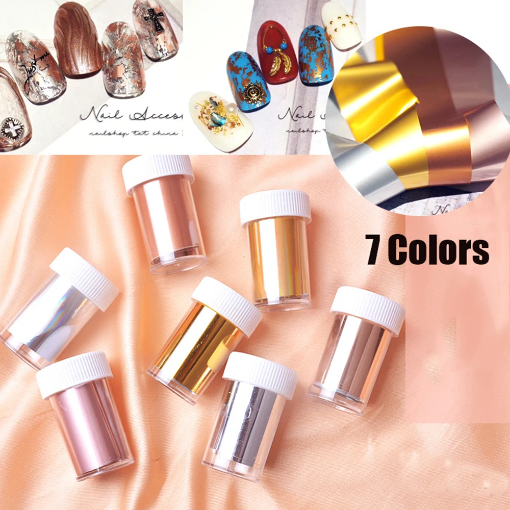 Shiny Nail Polish Manicure Ornament Transfer Paper Matte Rose Gold Bean Red Star Sticker Art Tool Accessories | Красота и здоровье