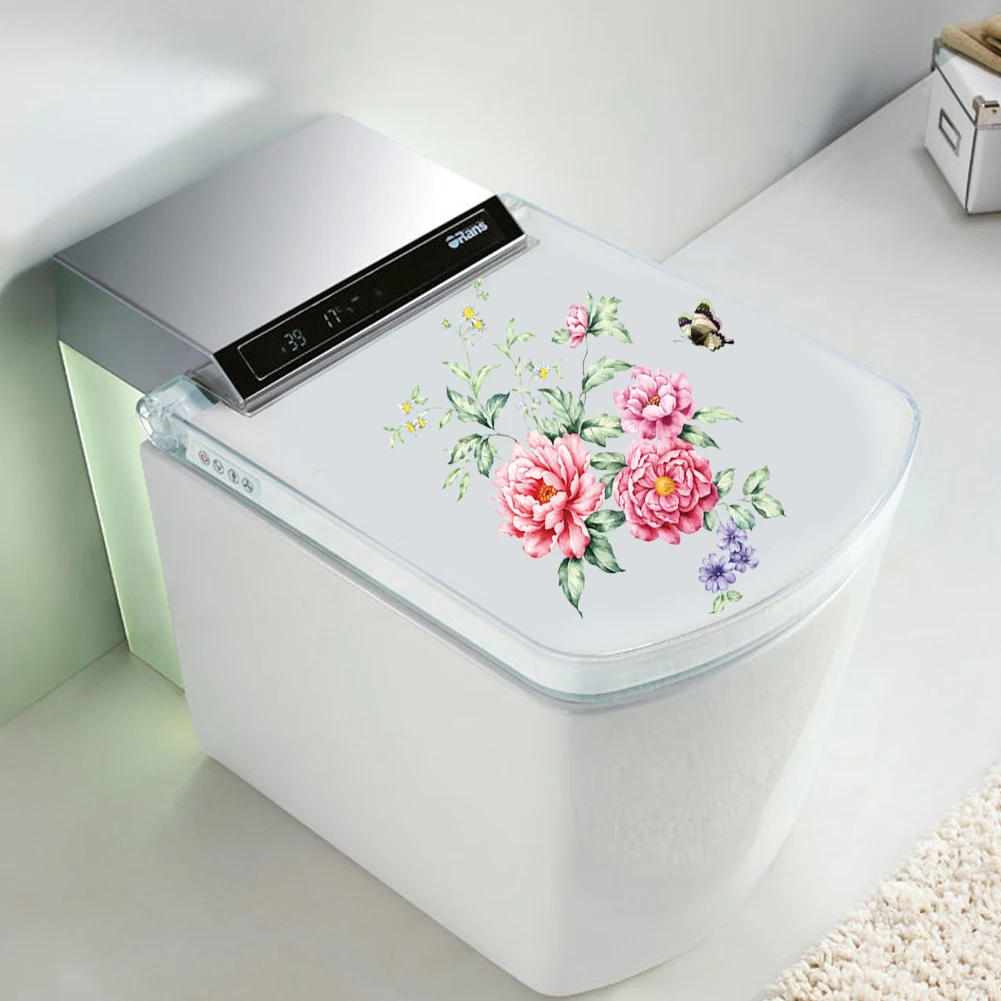 Colorful flower floral vine fridge wall sticker bathroom toilet refrigerator cupboard decor pvc wall decals diy art gift