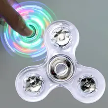 СВЕТОДИОДНЫЙ цветной люминисцентный ночник прозрачный хрустальный Спиннер время вращения длинный антистрессовый гироскоп подарки для детей