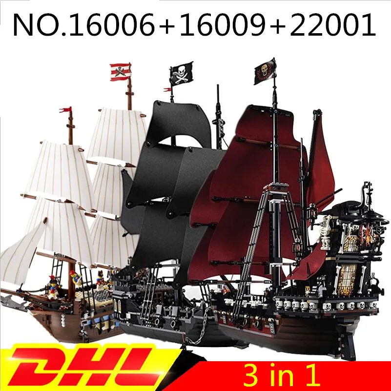

Models building toy kit Imperial Warships+Black Pearl Ship+Queen Anne's revenge Pirate ShiP Compatible with 10210 4184 4195
