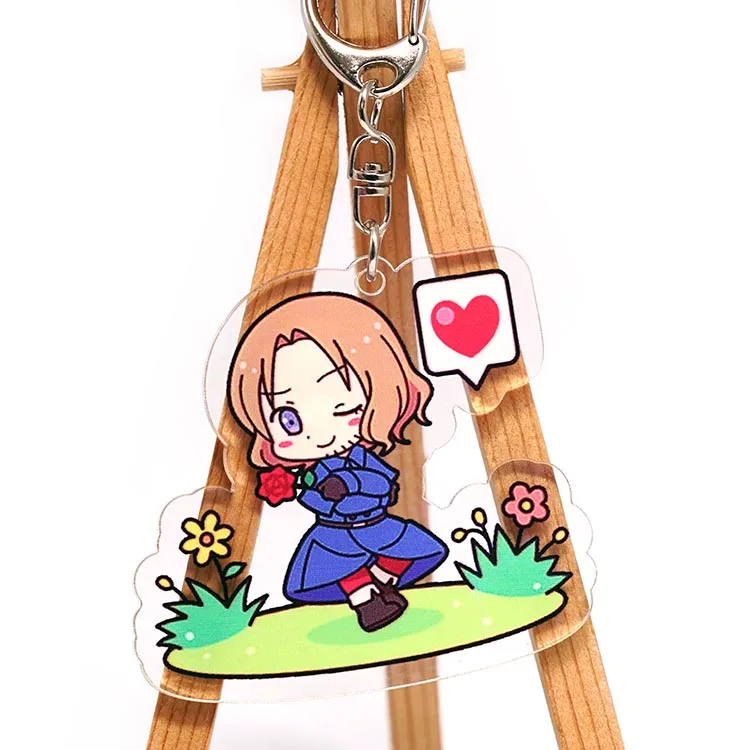 Горячая аниме оси силы Hetalia APH брелок для ключей акриловый кулон подарок - Цвет: Цвет: желтый