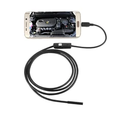 2 м 1,5 м 1 м эндоскоп камера 720P HD 5,5 мм 7 мм Гибкая Водонепроницаемая Инспекционная камера бороскоп для Android ПК ноутбук 6 светодиодов