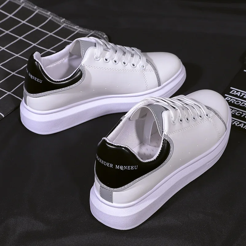 

2019 Spring New Style Korean-style Versatile Star Celebrity Style White Shoes Women's Platform Thick Bottomed Sports Footwear Sh