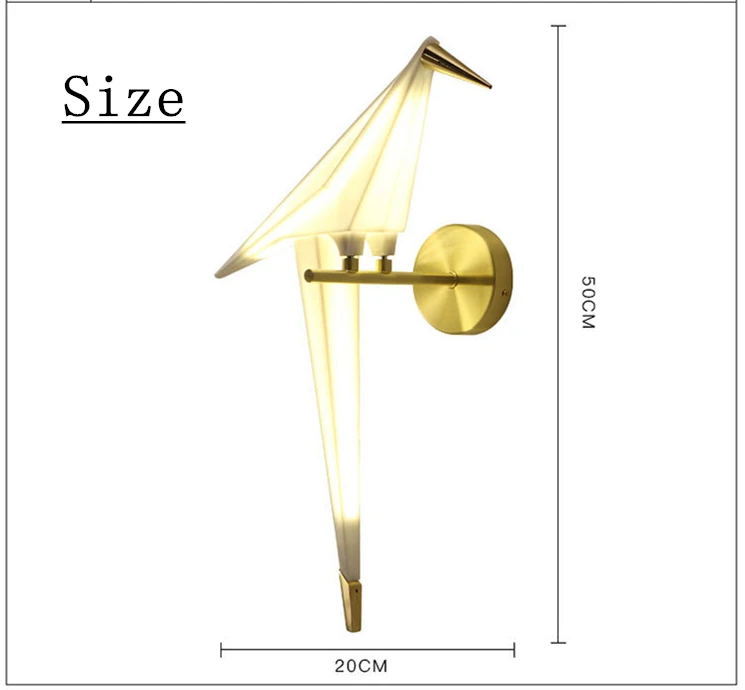 Современный светодиодный фонарь Золотая белая птица лампы в скандинавском стиле для гостиной Лофт прикроватный коридор столовая лампа Magpie