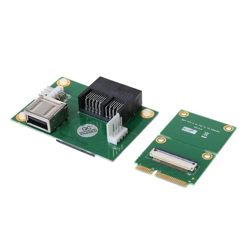 Мини PCIE к PCI-E Express X1+ USB Riser Card с FFC кабелем высокоскоростной DIY 90 градусов слот