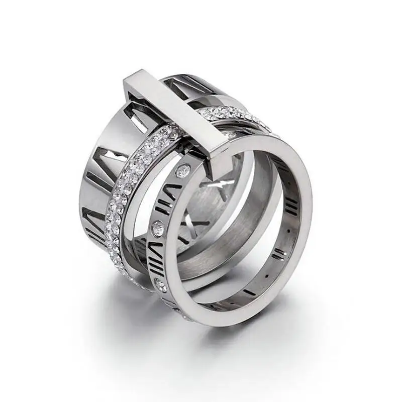 Anillo полосы для женщин дизайн Богемия Стиль Золото Цвет Нержавеющая сталь многослойное кольцо Свадебные ювелирные изделия