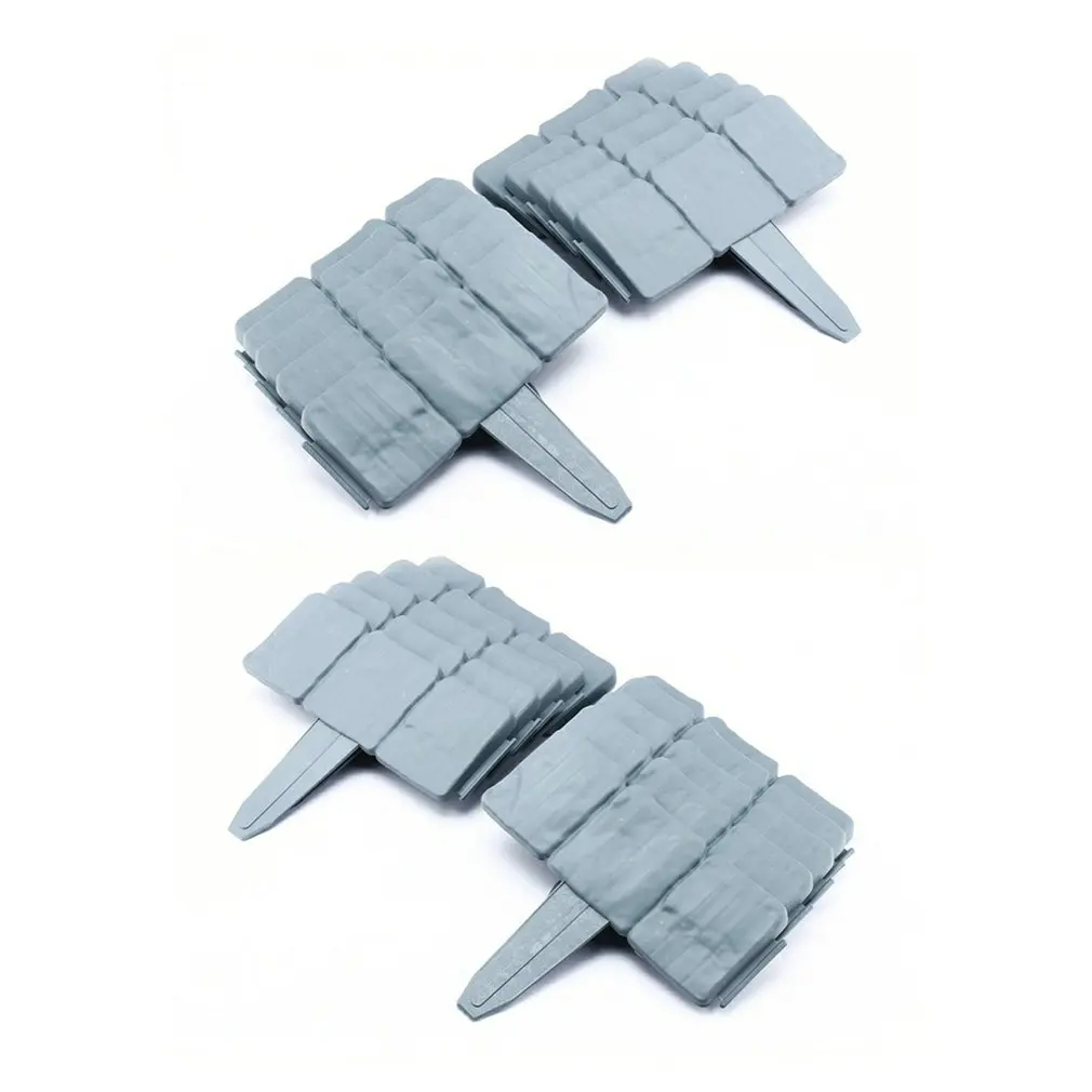

20pcs Folding Landscape Gray Orange Flower Fence-Path Garden Plant Border Edging Lawn Imitation Stone Fence Grounding Fence