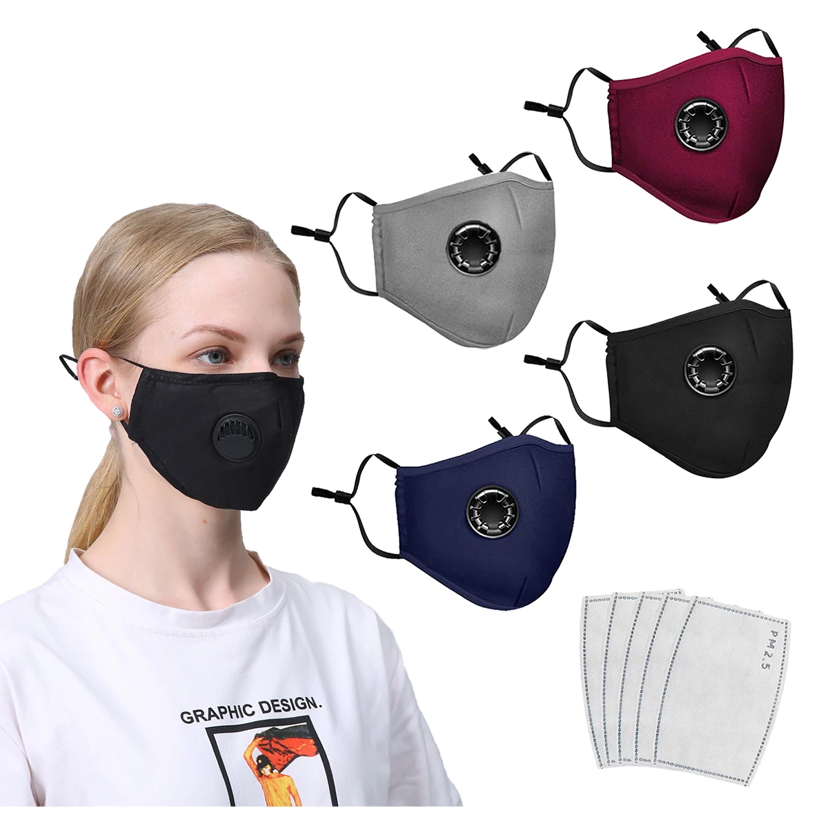 

Маски с фильтрами черные маски набор Пыленепроницаемая Рождественская маска для рта моющаяся многоразовая маска для лица маски для взрослых