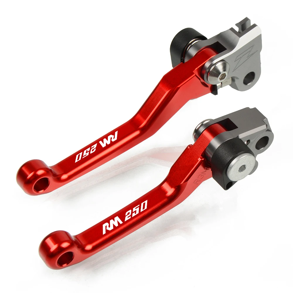 For SUZUKI RM250 RM 250 1996 1997 1998 1999 2000 2001 2002 2003 Motorbike Aluminum Dirt Bike Folding handle Brake Clutch Lever - Цвет: Red