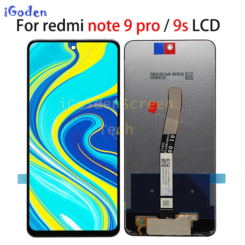 Original 6 67 Lcd For Xiaomi Redmi Note 9 Pro Lcd Display Touch Panel Digitizer Screen For Xiaomi Redmi Note 9s Lcd With Frame Mobile Phone Lcd Screens Aliexpress