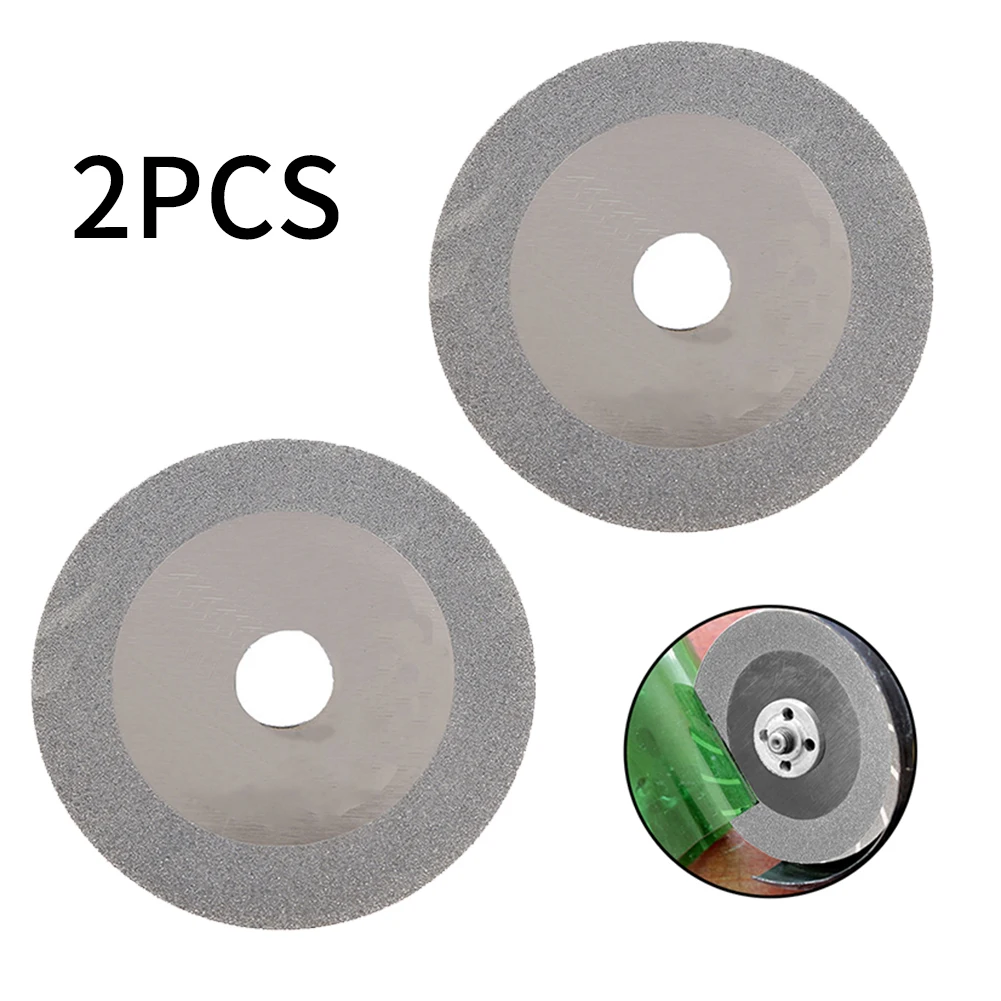 2X 100mm Jewelry Diamond Cutting Grinding Disc Saw Blade Wheel Rotary Tool Grit 