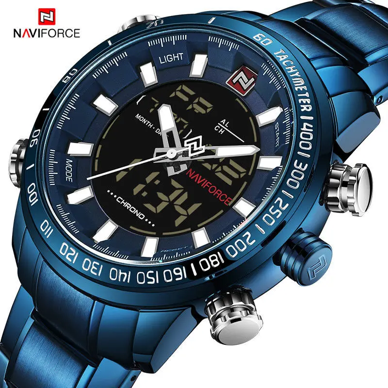 

New Style Collar Xiang naviforce Men Multi-functional Large Dial Outdoor Sports Waterproof Quartz Watch 9093