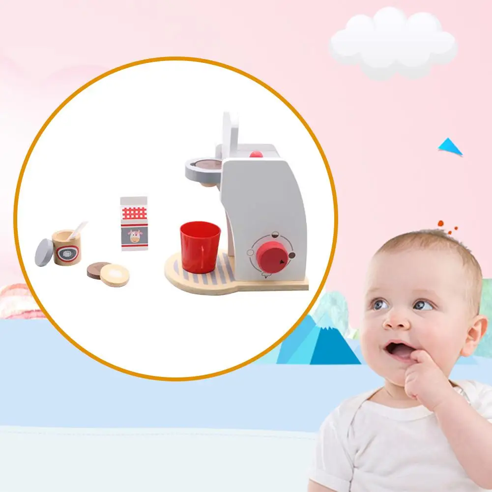 Деревянный набор кофемашины игровой домик игрушка детская игрушка
