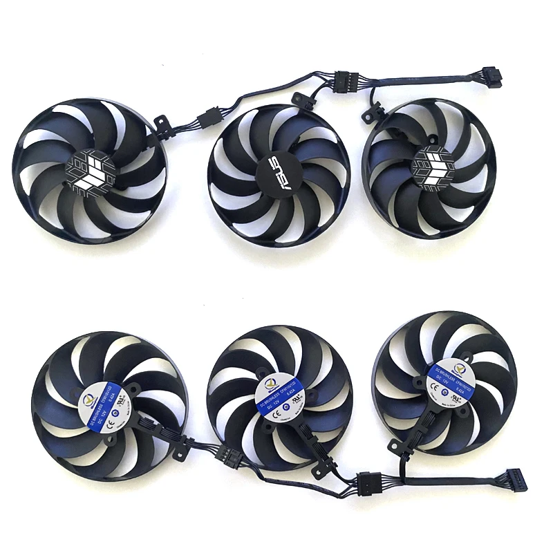 • 7Pin 12V Ventola Di Raffreddamento Rtx3060 Ti Gpu Fan Per Asus Geforce Rtx 3060 Ti 3070 3080 3090 Tuf Oc Gaming Fan Della Scheda Grafica
