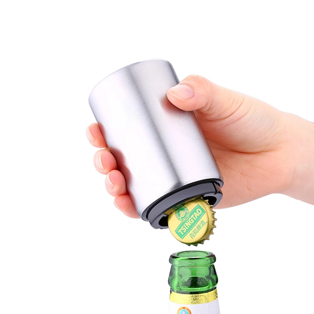 Нержавеющая сталь автоматическая открывалка для бутылок пива вина металлические открывалки для бутылок напитков Бар Отель Ресторан кухонные инструменты аксессуары