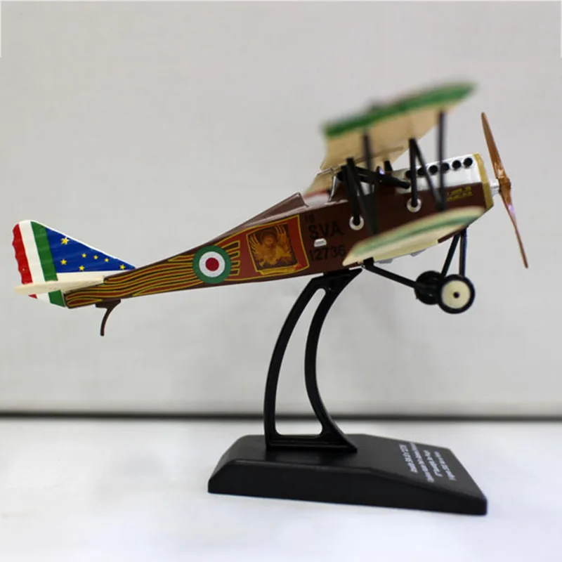 1/72 рекогносцировочный самолет биплан-Истребитель модель италери SVA 10 сплав военный самолет модель изысканное украшение игрушечный самолет