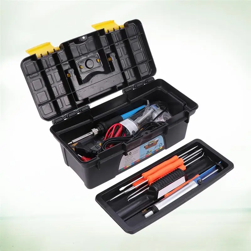 WINOMO 1 Set Of Electric Soldering Iron Kit Screwdriver Tweezers Tin Wire Desoldering Welding Repair Tools With EU Plug