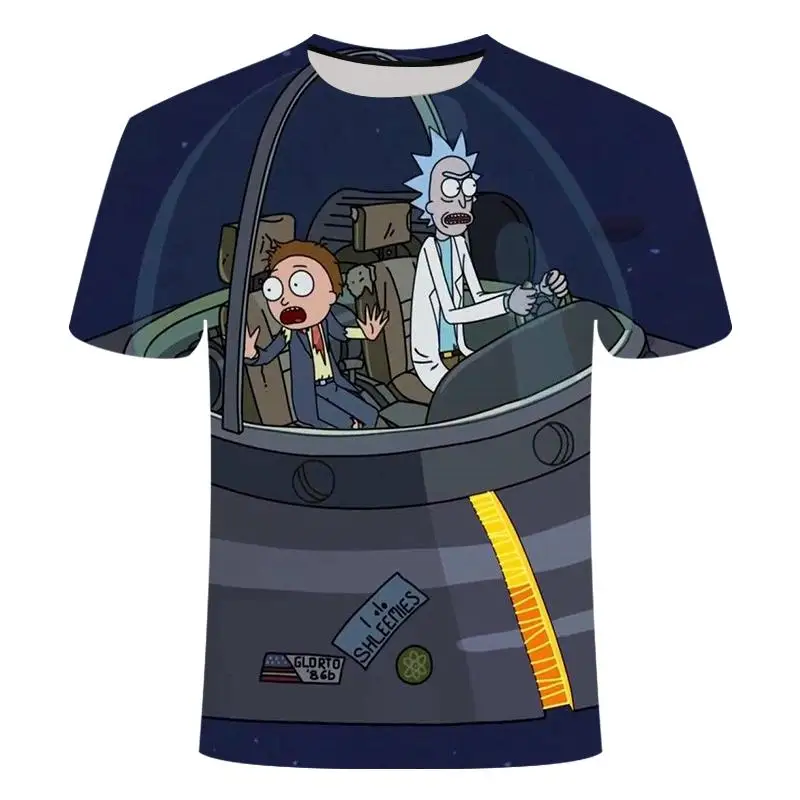 Прямая поставка Rick and Morty By Jm2 Art 3D Футболка мужская детская футболка летние футболки с короткими рукавами и круглым вырезом большого размера 6XL