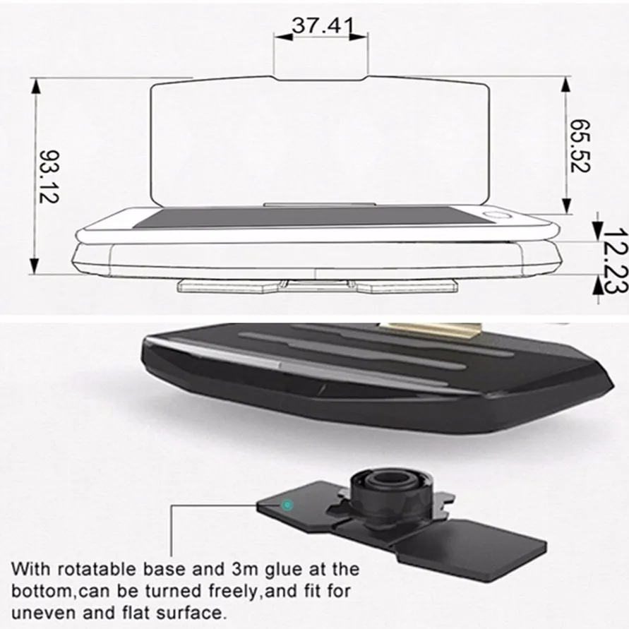 Универсальный автомобильный проектор HUD, магнитный держатель для мобильного телефона, gps проектор, Аксессуары# BL35