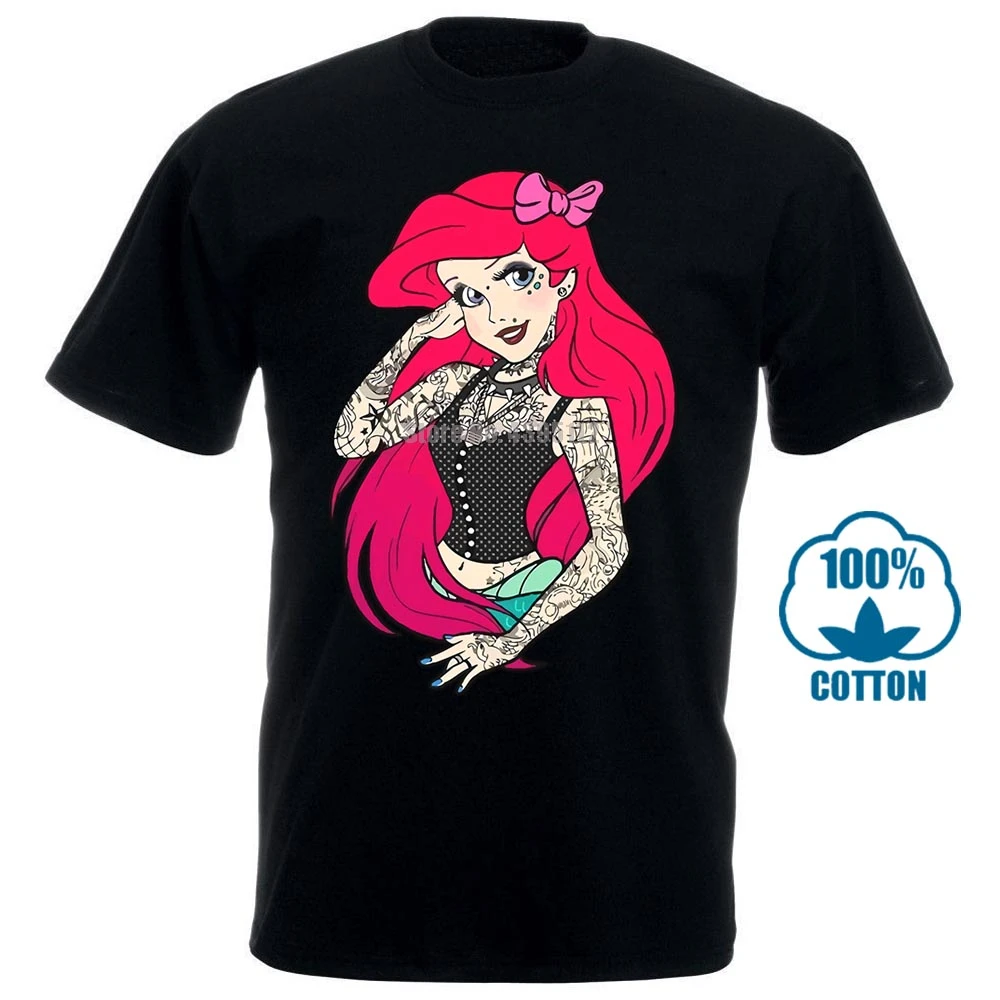 ゴシックかわいいパンクプリンセスアリエル盗品ファンキー男の子メンズ Tシャツトップ Tシャツ漫画 Tシャツ男性ユニセックス新ファッション Tシャツ おかしい T Shirts Aliexpress ゴシックかわいいパンクプリンセスアリエル盗品ファンキー男の子メンズ Tシャツトップ Tシャツ漫画 Tシャツ男性ユニセックス新ファッション Tシャツ おかしい T Shirts Aliexpress