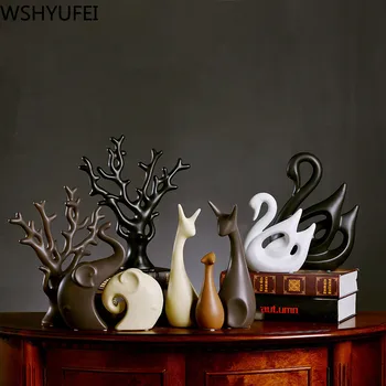 

Animal Figurines Home Decoration Accessories Nordic Vintage Home Decor Crafts Ornament Office living room wedding decoration