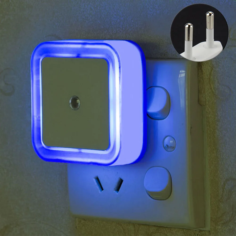 

Indoor Decor Practical Hallway Plug In Bedroom Square Shape ABS Wall Durable Home Automatic Motion Sensor Night Light Bathroom