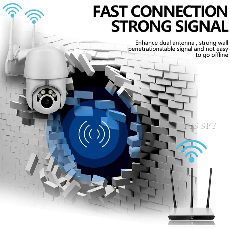 Водонепроницаемая IP сamera Wifi панорамная камера наблюдения с наклоном и зумом 3D камера 2MP HD видеонаблюдение наружный домашний инфракрасный охранный Модуль ИК ночного видения купольная камера