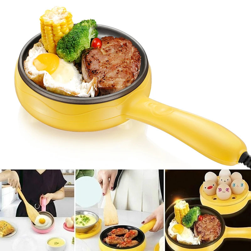 

Electric Frying Pan Egg Cooker Boiler Egg Cooker Steamer Multifunction Practical Portable Single Layer 220V 2 in 1 Heating Pot