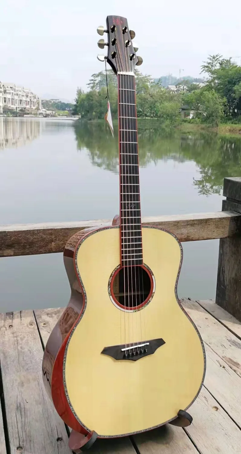 

Stansen T-16 handmade solid wood acoustic guitar,Guitarra acustica, full solid wood guitar