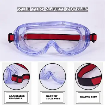 

1/2/5pcs Clear Protective Safety Glasses Work Anti Eye Anti-Fog Anti-sand Windproof Anti Dust Saliva Transparent Goggles