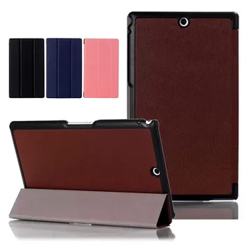 

Tri-fold Stand Leather Case Skin Shell Cover For Sony Xperia Z3 Tablet Compact SGP611 SGP621 SGP641 8inch Tablet PC