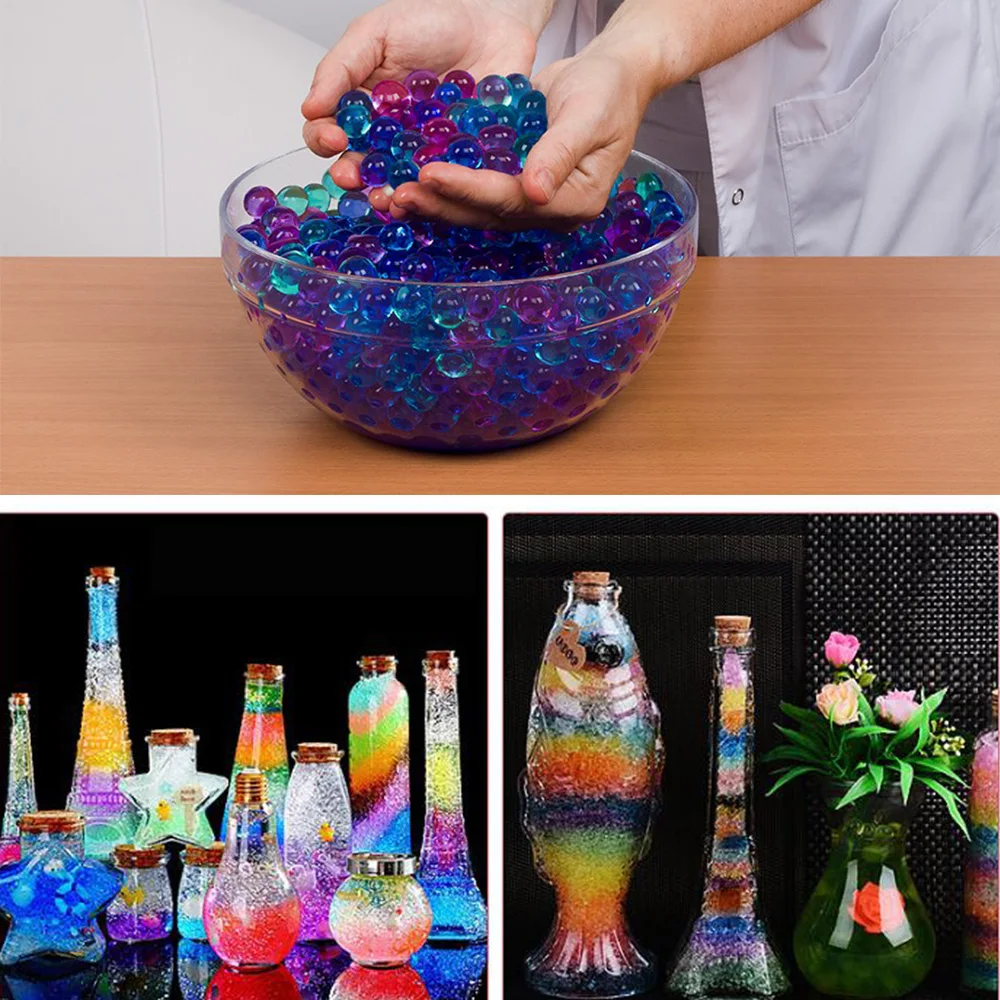 270g Colourful Water Crystal Mud Growing Balls Beads for Plants Flowers Vase Filler Home Party Potted Decoration