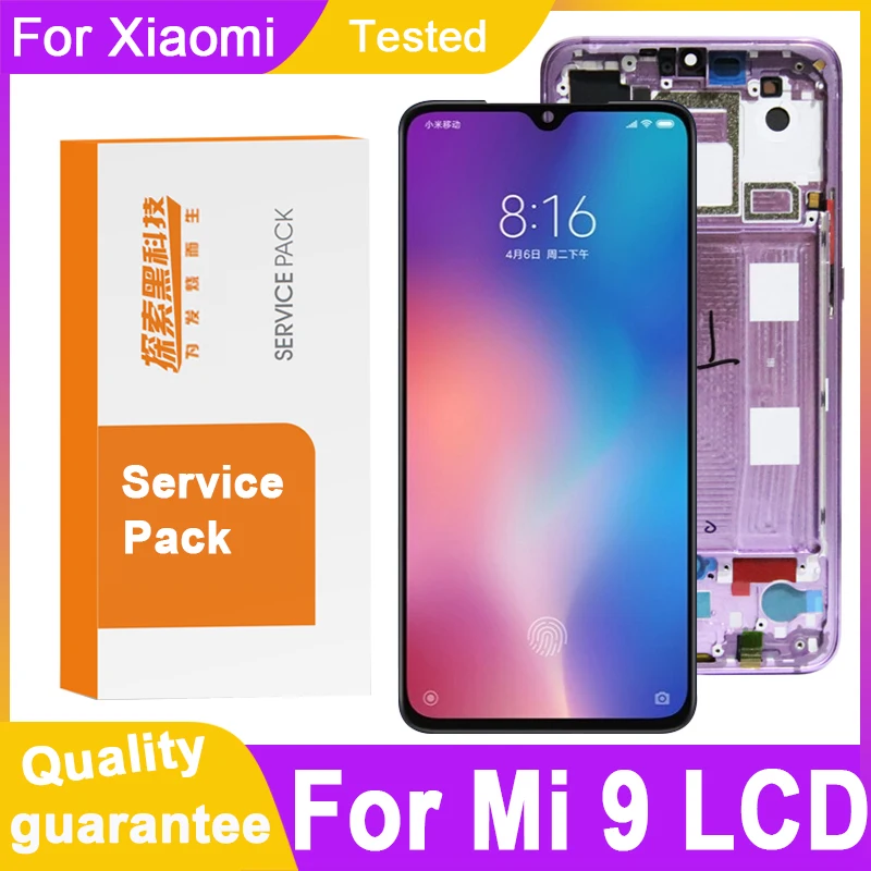 100% протестированный сменный OLED дисплей 6 39 дюйма для Xiaomi Mi 9 ЖК с сенсорным экраном и дигитайзером в сборе MI9