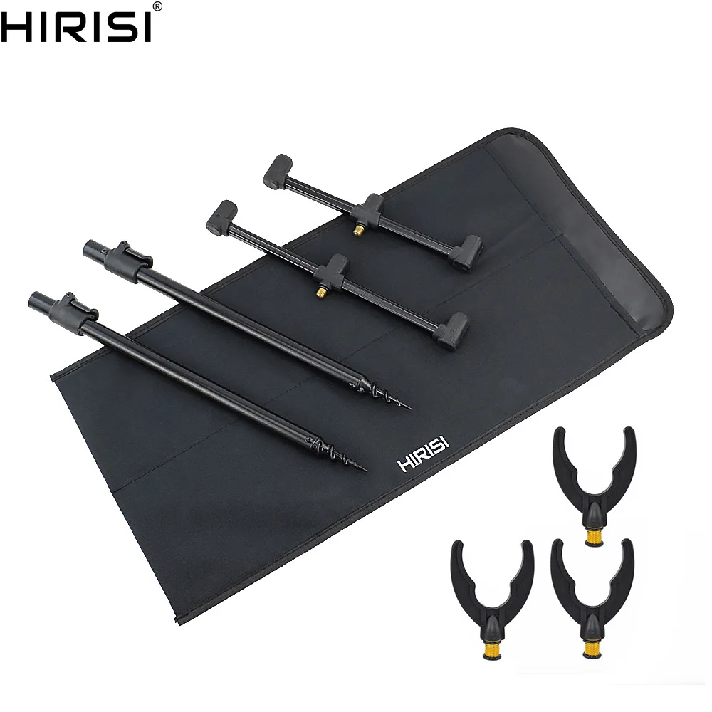 Carp Fishing Rod Pod Set 2pcs Bank Sticks and 2pcs Buzz Bars for Carp Coarse Fishing Tackle