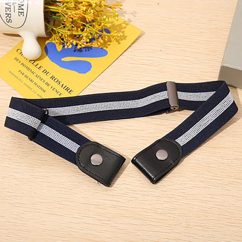 2022 hot men's and women's invisible belt without buckle seamless lazy belt wild elastic elastic jeans belt decoration ins wind 