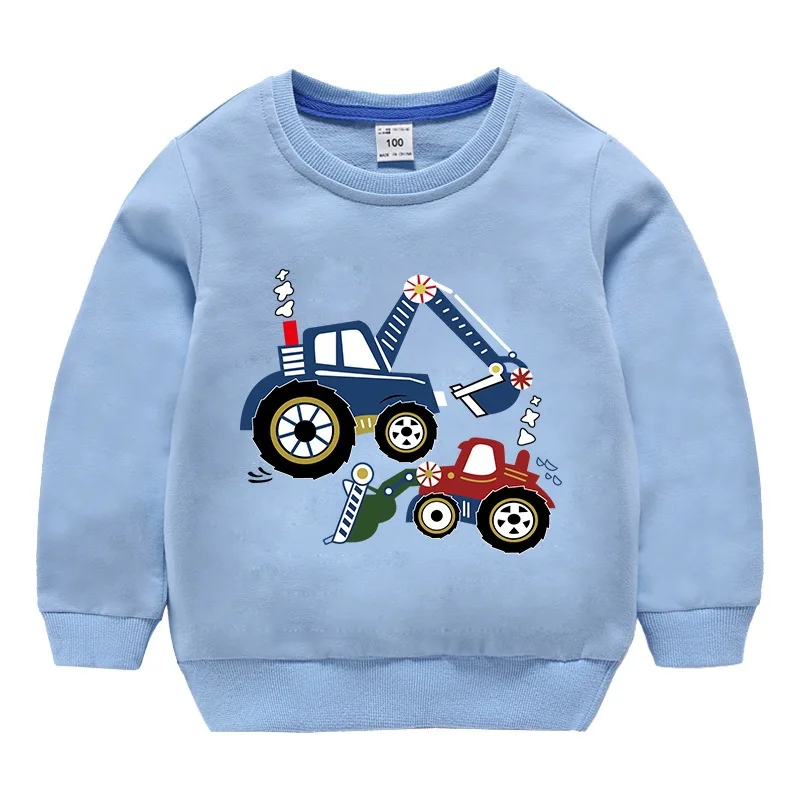 INPEPNOW детские толстовки с капюшоном с рисунком автомобиля одежда для маленьких девочек Милая рубашка детский хлопковый свитер для мальчиков; свитер для мальчиков