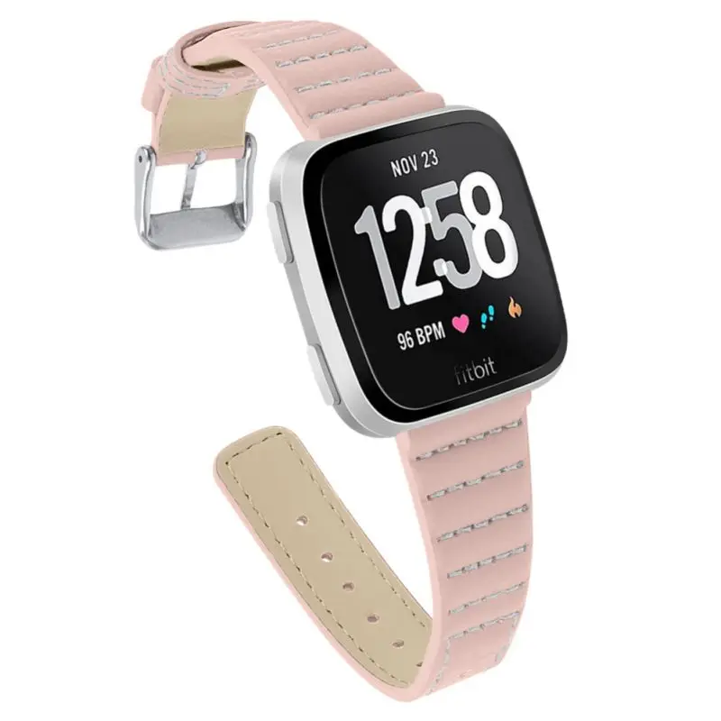 Кожаные браслеты сменные спортивные часы-браслет ремешок для Fitbit Versa Lite браслета