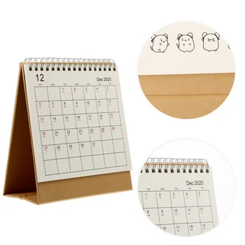 

1pc Tabletop Calendar Fashionable Practical Exquisite Delicate Calendar Notepad Desk Calendar 2021 Calendar for Home Inside Indo
