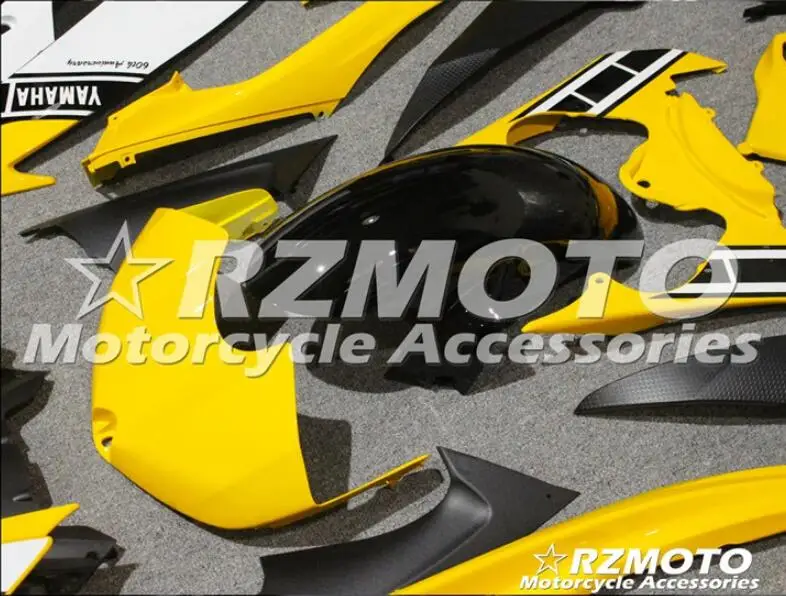 Набор впрыскивателей Мотоцикл Обтекатели Fit для YAMAHA YZF-R6-600 2008- 08-16 обтекатель КУЗОВ комплект желтого, черного и белого цвета, из коллекции Zapatos