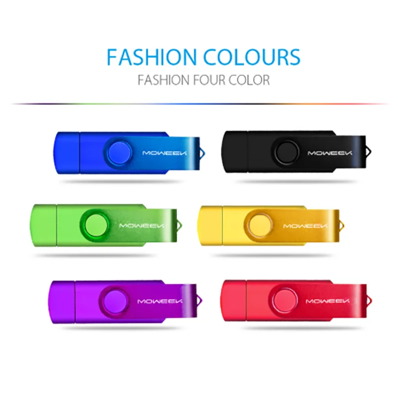 Moweek USB 3,0 OTG USB флэш-накопитель для Android смартфон 8 Гб оперативной памяти, 16 Гб встроенной памяти, 32 ГБ, 64 ГБ, 128 ГБ флэш-накопитель высокой скорости cle USB флеш-накопитель флешка