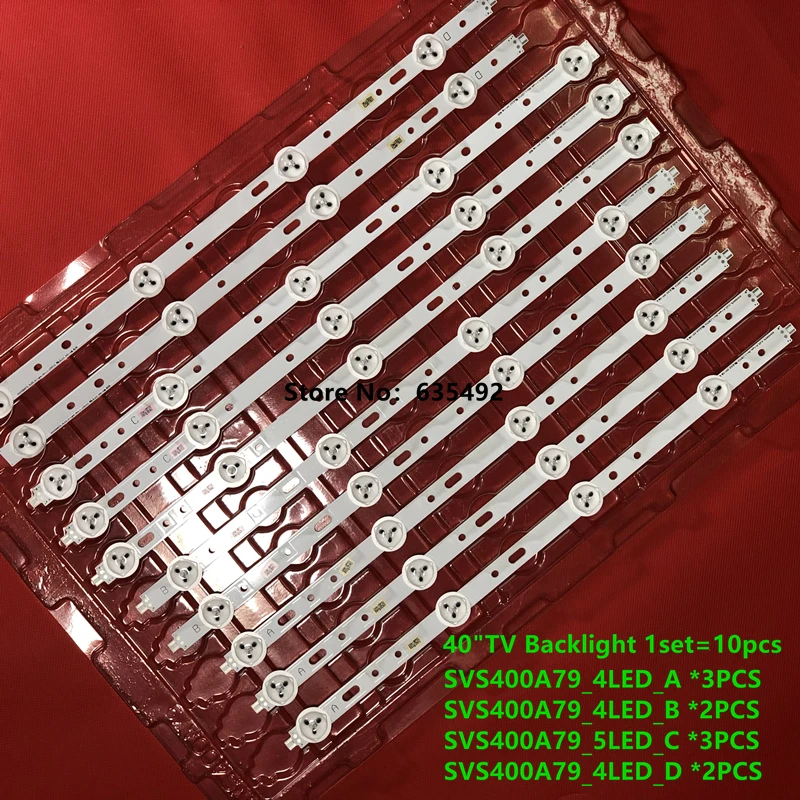 100% Новый светодиодный подсветкой 4/5 лампы для samsung 40 дюймов ТВ SVS400A73 40D1333B 40L1333B 40PFL3208T LTA400HM23 SVS400A79 A B C D Тип